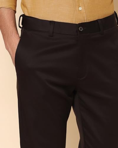 Image of Blackberrys Men's Cotton Blend Regular Casual Trousers