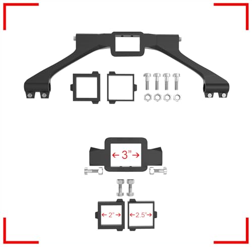 Image of 2 inch 2.5 inch 3 inch Hitches Mounted Truck Mud Flaps with Stainless Steel Plates, Stone Guards for Trucks, Adjustable Width & Height Universal Fit for Most Vehicles