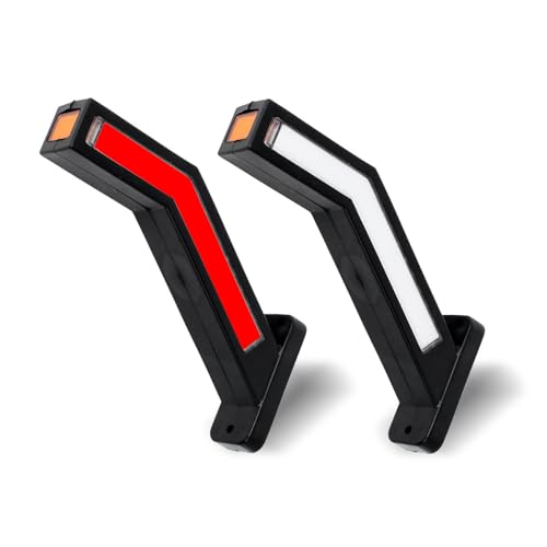 NEWFUN Begrenzungsleuchten Anhänger Begrenzungsleuchten Positionsleuchte Anhänger 12-24V LED Seitenmarkierungsleuchten Seitenleuchten Positionsleuchten für LKW-Anhänger GM Truck Bend Seitenblinker