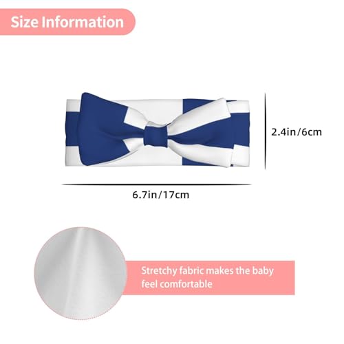 Finnish flag Prints Baby Bow Headband - Delicate Hair Accessories for Newborns, Infants, Toddlers - Skin-friendly Hairband3