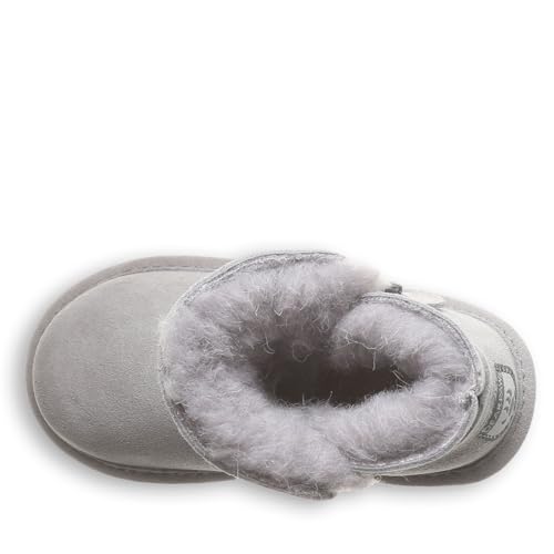 BEARPAW Katya Toddler Gray Fog Size 8 | Toddler's Boot Classic Suede | Kid's Slip On Boot | Comfortable Winter Boot4