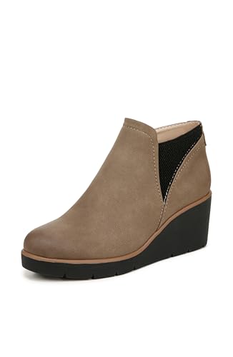 Naturalizer SOUL Womens Affirm Water Resistant Wedge Ankle Bootie Taupe 9.5 W