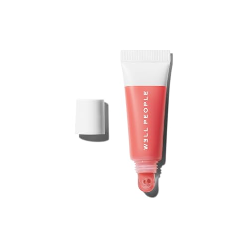 Well People Poutlove Peptide Lip Balm Hydrating Sheer Tinted Lip Treatment with Peptide Complex Murumuru Butter & Sesame Seed Complex for a Plumper Smoother-Looking Pout Pink Grapefruit