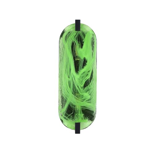 Image of 2 Pack 15.7 inch Green Oval Glass Bathroom Modern Black Wall Sconce