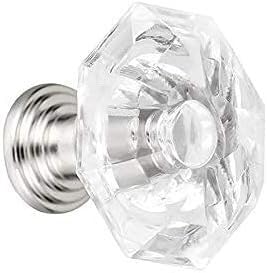 Poignées de porte en cristal véritable taillé diamant 27mm pour mobilier haut de gamme - 7