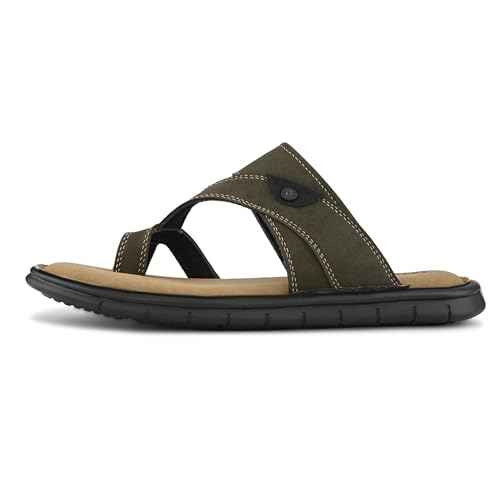 Image of Centrino Men's Sandals | Stylish Strap Sandal with Grip Insole | Thong Sandals with Comfortable Flip-Flop with Cushioned Footbed | Comfortable Casual Footwear for Office, Travel & Walking (9582)