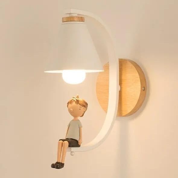 Nordic LED Wall Mount Lamp - Modern Bedroom & Living Room Light, Creative Bedside Fixture for Kids' Decor - Stylish White Luminaria (Style 2)