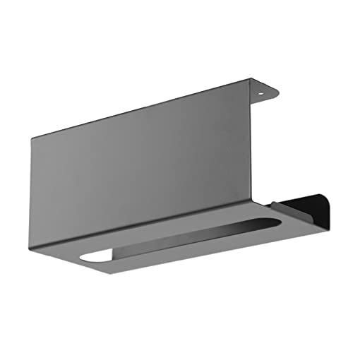 Soporte para colgar papel higiénico PRETYZOOM, organizador de pared metálico negro, 2 uds 8
