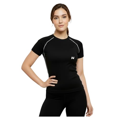 Image of NINQ Women's Long Sleeve Compression T-Shirt for Gym, Running, Yoga & Sports Wear