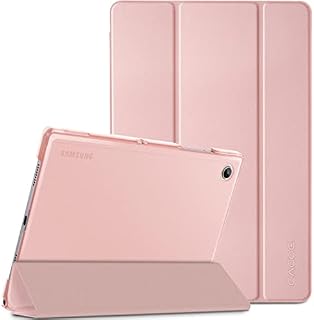 CACOE Case for Samsung Galaxy Tab A8 10.5 2021 Tablet (SM-X205N/ X200N), Ultra Slim Folding Hard Back Shell Stand Cover for Samsung Tab A8 10.5 Inch Tablet, Rose Gold