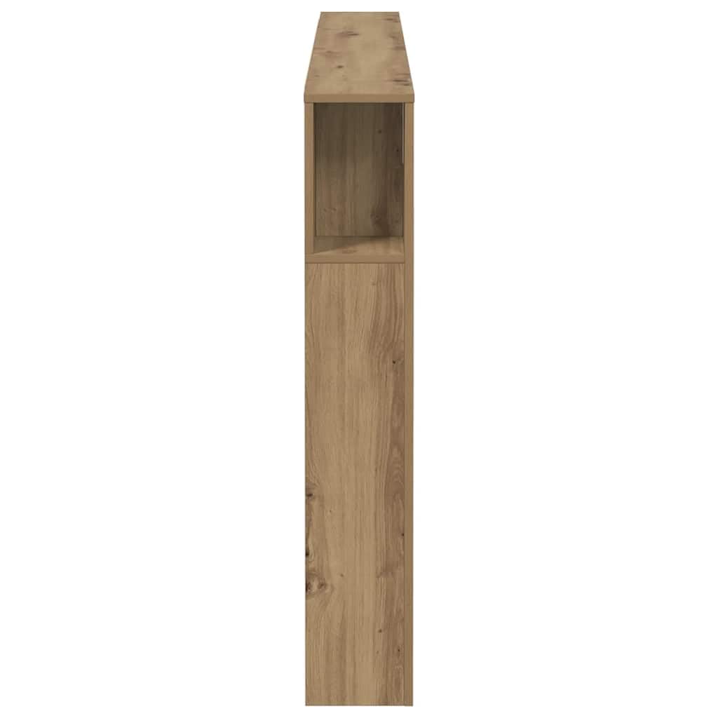 vidaXL Armoire à tête de lit Chêne Artisanal 160 x 18,5 x 103,5 cm Bois d'ingénierie