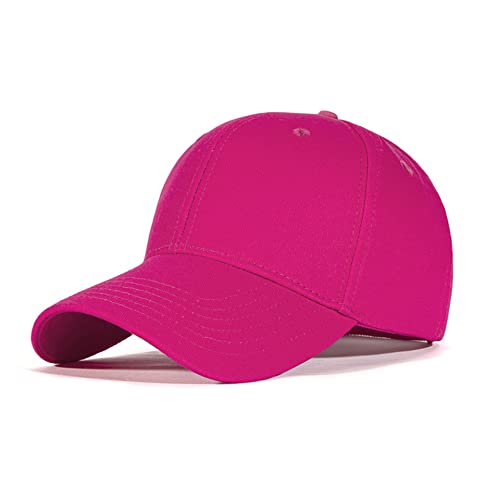 Bakicey Baseball Cap Unisex Outdoor Sonnenhut - Baumwolle Mütze für Erwachsene, Casual Hip Hop Baseboard Kappe Verstellbar für Damen und Herren (Rosenrot)