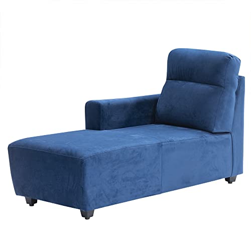 Image of Wakefit Sofa Set | 3 Year Warranty | Sofa 3 Seater, 3 Seater Sofa for Living Room, Wooden Sofa Set, 3 Seater + Left Aligned, Sofa for Living Room - Belize(Fabric-Velvet : Blue)