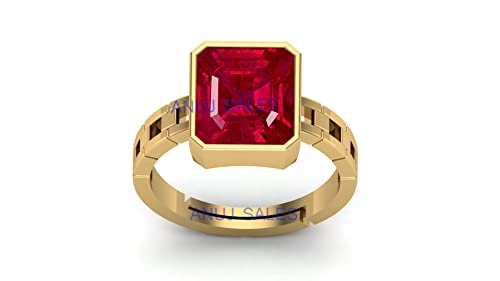 Bague en or rubis naturel de Birmanie 5,25 Ratti A+ pour homme et femme
