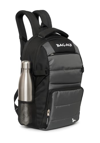 Image of Bag-Age 9157 30L Laptop Backpack for Men & Women | Water Resistant Travel & Office Bag | Padded Shoulder Straps | Multiple Compartments | School, College, Work & Travel Backpack