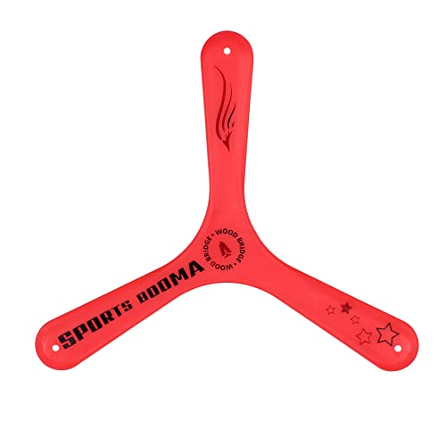 Image of Helium Boomerang Toy - Kids Beginner's Colorful Style Returning Sports Game for Young Throwers Red