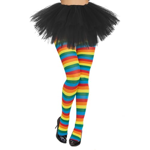 Image of American Trends Striped Tights for Women Witch Tights Halloween Costume Stretchy Pantyhose Stockings