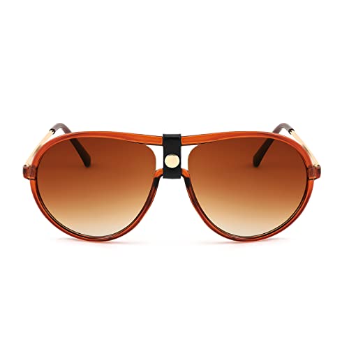 FEISEDY Classic Retro Pilot Sunglasses for Women Men Design Vintage 70s Round Sun Glasses B40482