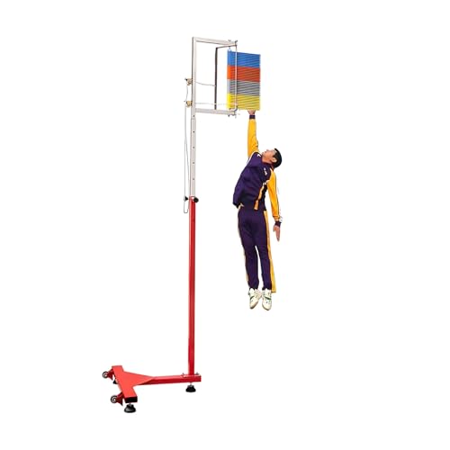 KAIKAFEI Herramienta Medición Salto Vertical y Prueba Salto Vertical, Medidor de Salto Vertical de Pie con Base Estable para Entrenamiento Escolar(170-360cm)