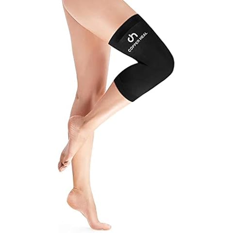 COPPER HEAL Knee Compression Sleeve - BEST Medical Recovery Knee Brace GUARANTEED with Highest Copper Infused Content to Support Stiff Sore Muscles and Joints, Meniscus Tear & Patella Stabilizer Strap Cover