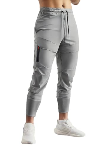 Men's Sweatpants Stay Cool High Rib Cargo Jogger Athletic Pants Fitness Running