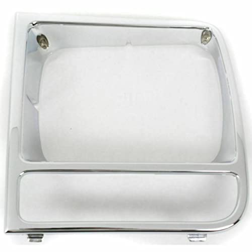 For Jeep Cherokee 1999 2000 2001 Driver Side Headlight Bezel | Dark Chrome | CH2512165 | 55156031AB