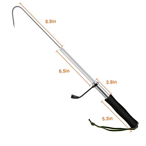 image for Vozada New Three-Section, Telescopic Fish Gaff with Stainless Sea Fish