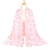 □ Tamaño: 180 x 85 cm. Dosige de Bufanda Seda otoño Primavera y en Verano impresión Árbol de Vida – Bufanda de Hilo de Bali Bufanda de protección Solar Playa Damas Larga Rosa Rosa 180x85cm