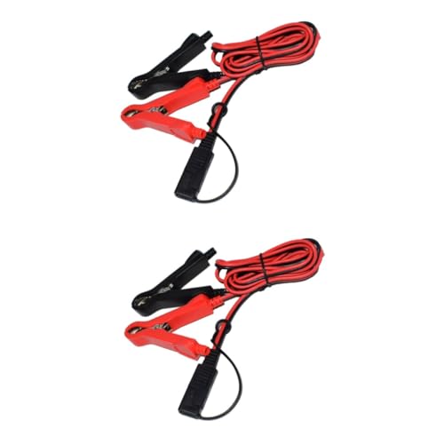Alipis 2pcs Wires Alligator Clips Sae to Alligator Clips Charger Adapter 100cm 12v 10a Inline Fuse Power Supply for Motorcycle