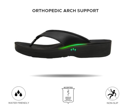 Image of AEROTHOTIC Original Orthotic Comfort Thong Style Flip Flops Sandals for Women with Arch Support for Comfortable Walk