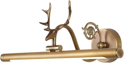 Éclairage de miroir rétro en cuivre idéal pour illuminer une salle de bain de ferme chic
