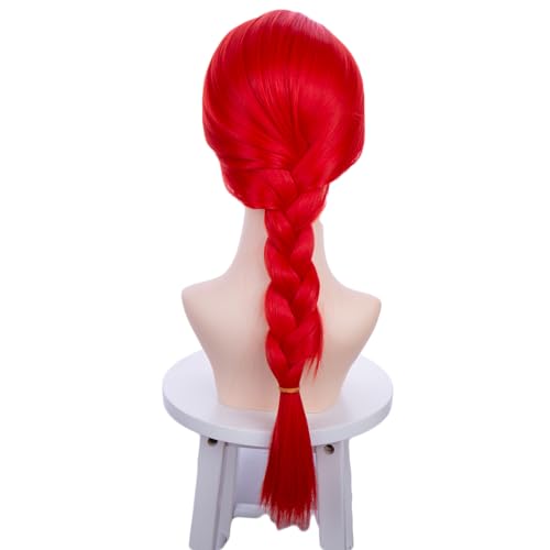 Image of Red Wig Red Braid Wig Daily Party Halloween Cosplay Wigs