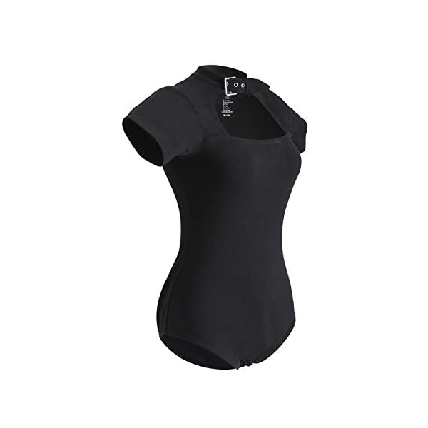 Littleforbig Cotton Button Crotch Romper Onesie Pajamas Bodysuit – Collared Black XL