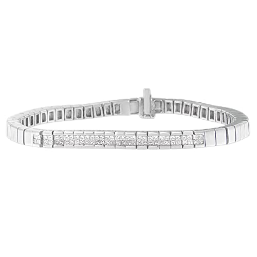 Original Classics 14K White Gold Princess Cut Diamond Bracelet (1.00 cttw, H-I Color, SI1-SI2 Clarity)