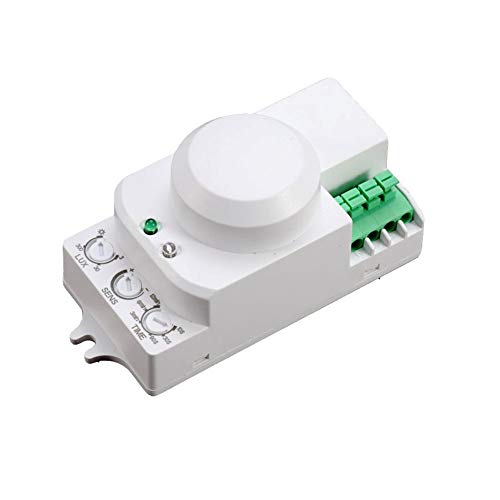 Ledlux Cl1935 Sensore Micro Onde Microwave Sensor Montaggio A Plafone Da Parete Soffitto Ip20 220V Max 200W Manual Override V-Tac Sku-1446