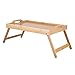 Faltbares Essenstablett aus Bambusfaser, faltbare Beine, Frühstückstablett, mehrfach verwendbarer Frühstücks-Laptop-Schreibtisch für Sofa, Bett, Essen, Zeichnen, Servierplatten für den Schoß, Snack-Ta