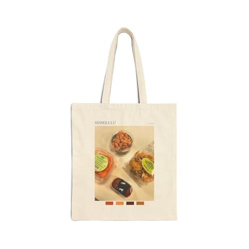 Honolulu Poke Foodland Design, Beach Bag, Grocery Bag, Reusable Shopping Bag, Eco-Friendly Gift, Beach Lover Gift