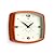 JONES CLOCKS® Movie Retro Wall Clock - Square Clock - Rectangular Clock - Kitchen Clock - Office Clock - Retro Clock - Designer Clock - Colourful Case - Arabic Numerals (Orange)