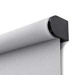 GE Smart Shades Motorized Roller Shade, Blackout Grey, 24 in, Black - Image 4