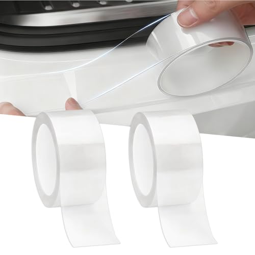 2 Stück Lackschutzfolie Transparent, Auto Einstiegsleisten Schutz, 5cm × 10m Lackschutzfolie Auto, Autos Schutzfolie, Lackschutzfolien für Autos, für Die Meisten Autotürkanten, Innenräume und Dächer