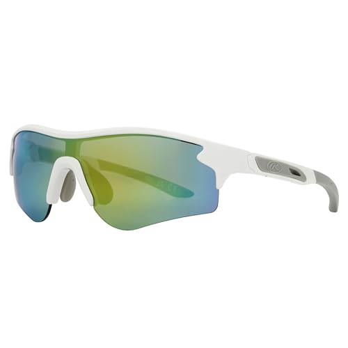 Rawlings Boys' Finn Jr. Shield Sunglasses, White Mirror, 117 mm