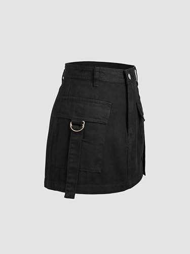 CIDER Solid Cargo Mini Skirt2