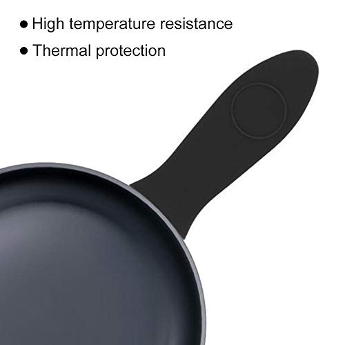 Yuyeran Silicone Hot Handle Holder Non-Slip Pot Iron Grip Sleeve Cover For Kitchen Home (Black) #TOP3