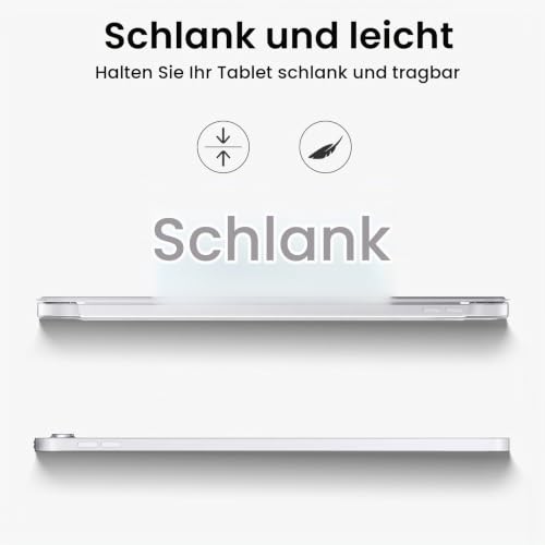 Fintie Hülle für iPad (A16) 11. Generation/iPad 10. Gen, Glitzer Weiß – Ansicht 4