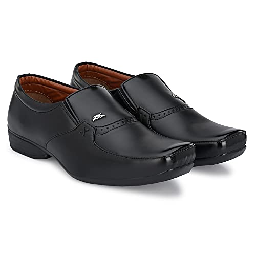 Image of Stylelure Synthetic Leather Formal Shoes for Men(Black)