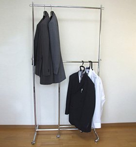 Amazon｜美d生活工房 業務用 2つ折りハンガーラック（90cm+55cm） 耐