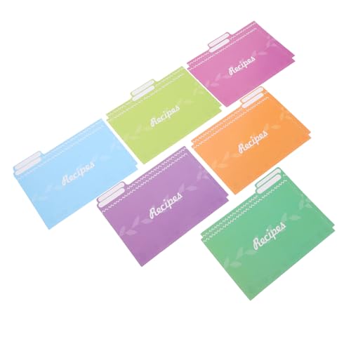 Lurrose 12個 ロレシピカード キッチン用装飾的仕切り 食材別で調理効率アップ 家用 レストラン対応 料理好きへの にも