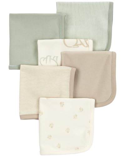 Carter's 6er-Pack Waschlappen Elfenbein/Khaki