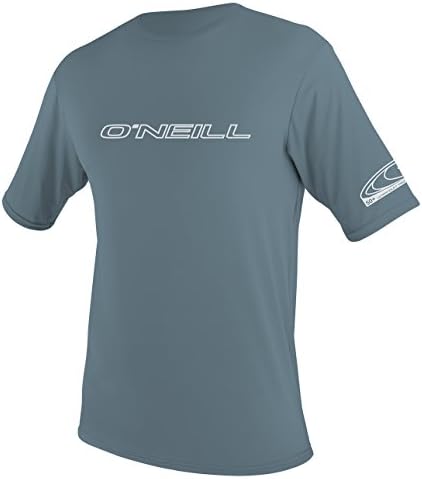 O'Neill Men's Basic Skins UPF 50+ Short Sleeve Sun Shirt, Dusty Blue, Medium