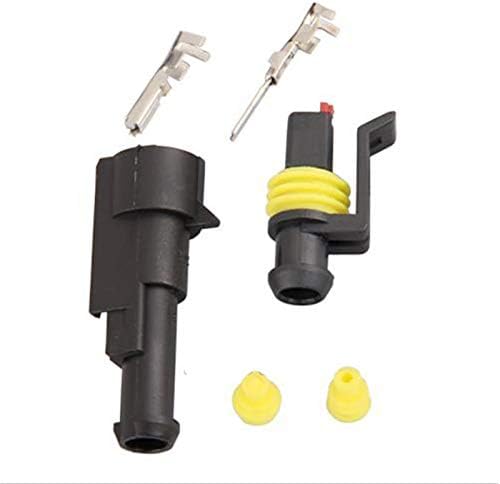 ZYTC 10 Kits 1 Pin Way Car Waterproof Wire Connector Plug Auto Electrical Wire Connectors AWG Terminal